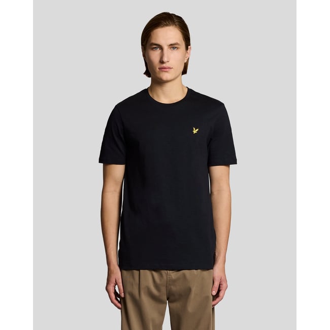 T-shirt en coton fin slub noir jais <span itemprop=