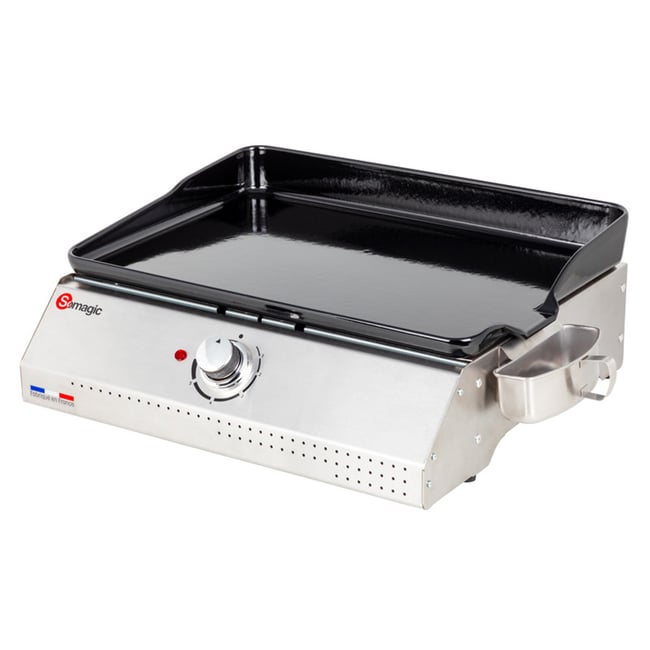 Plancha électrique pour 8 convives gris clair <span itemprop=