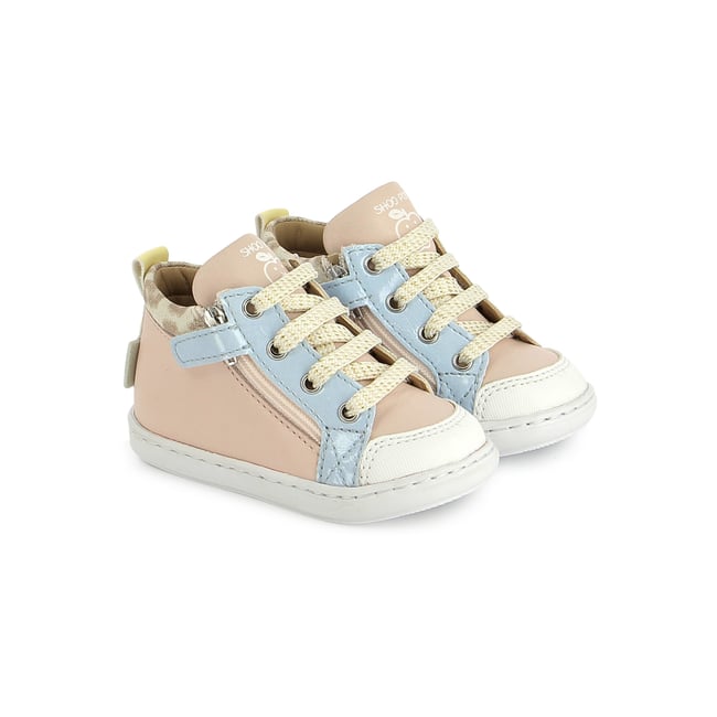 Baskets à zip BOUBA BI ZIP rose bleu <span itemprop=