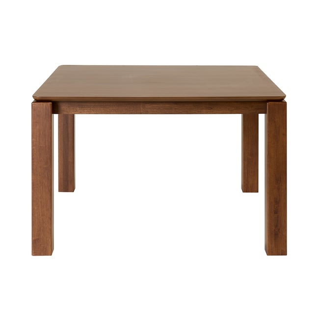 Table à manger carrée bois foncé noyer L120 cm RAYA Couleur noyer <span itemprop=