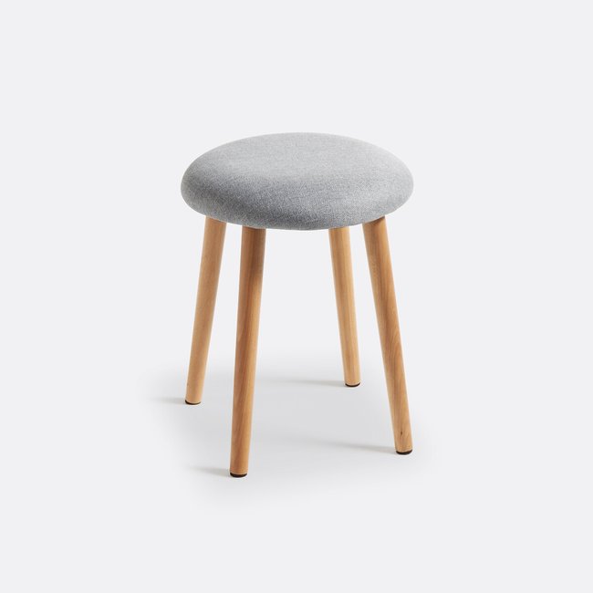 Tabouret rembourré, Jimi Couleur gris clair <span itemprop=