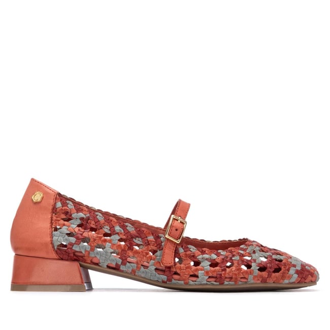 Chaussure Mary Jane Talon Décontractée Boucle corail <span itemprop=