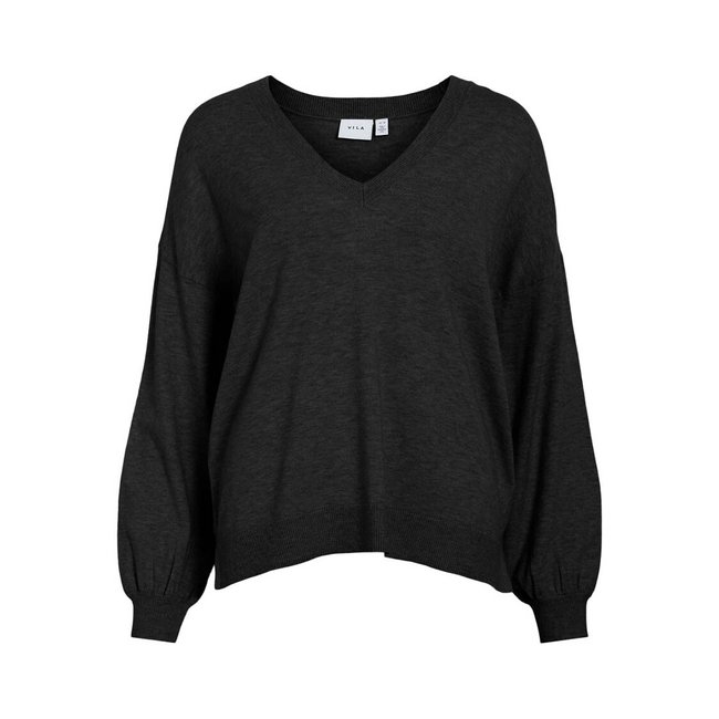 Maglione oversized, scollo a V nero VILA