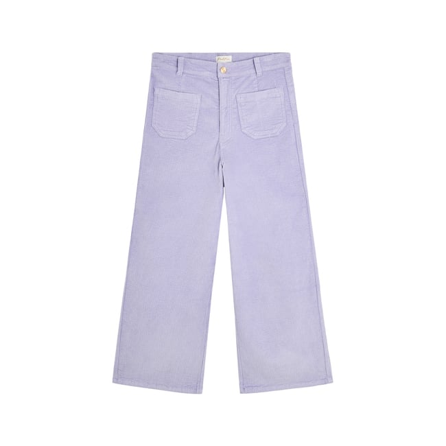 PANTALON JANE VELOURS PANSY violet <span itemprop=