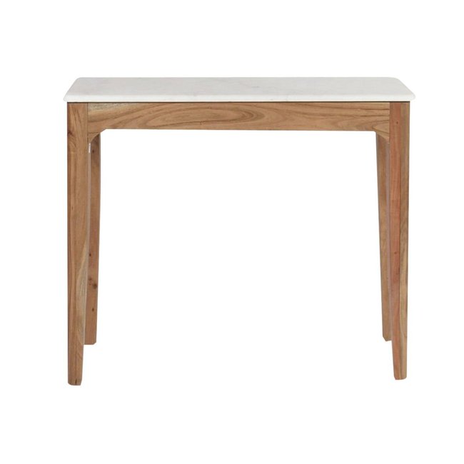 Console en bois de manguier ARTHURO Couleur blanc <span itemprop=