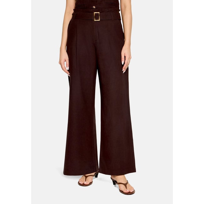 Pantalon casual à pinces molé <span itemprop=