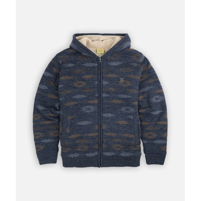 Pull jacquard zip sherpa NIGHTFALL v002232 <span itemprop=