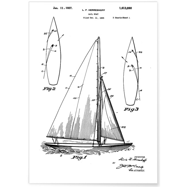 Affiche Brevet Bateau Couleur blanc <span itemprop=