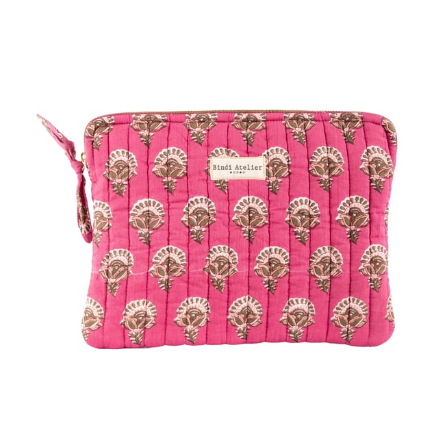 Pochette plate en coton matelassé - BINDI ATELIER