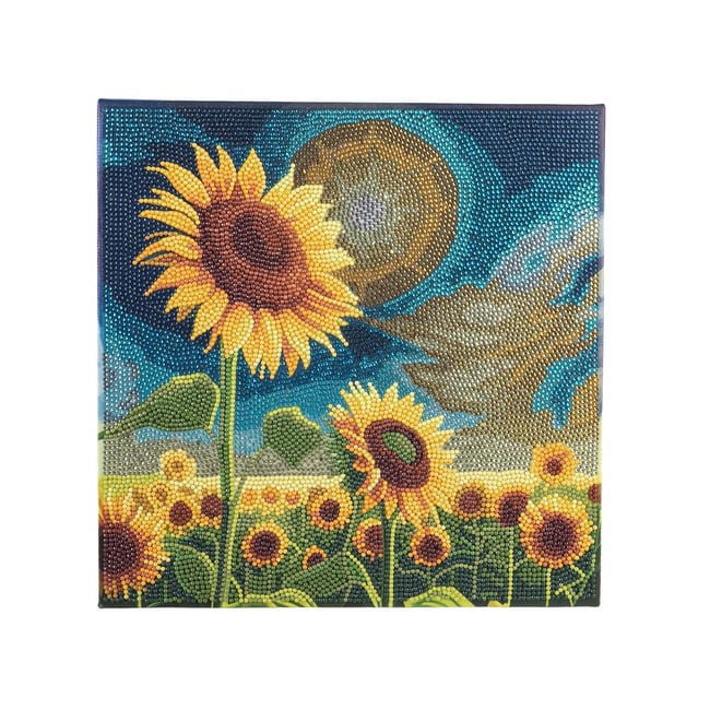 Kit tableau à diamanter 30x30cm Champs de tournesol - OZ INTERNATIONAL