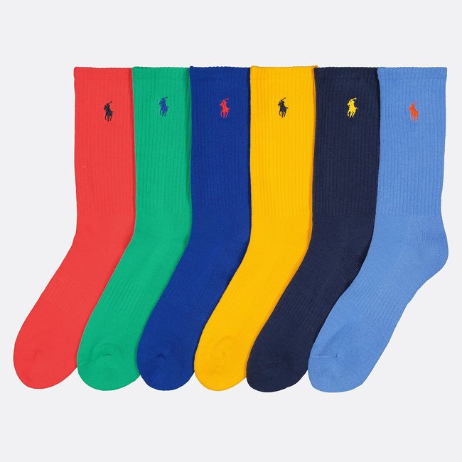 Lote de 6 pares de calcetines multicolor <span itemprop=