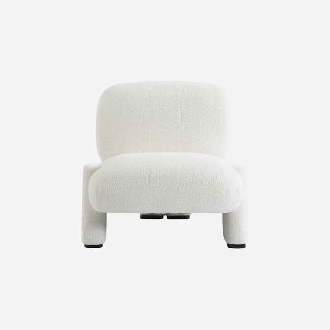 Fauteuil en tissu bouclette PINETO - HABITAT