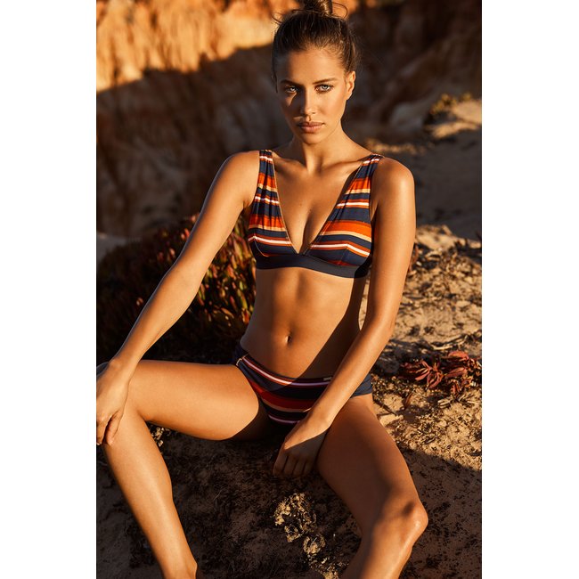 Bas de maillot culotte Yael - AFREEKA bleu marine <span itemprop=