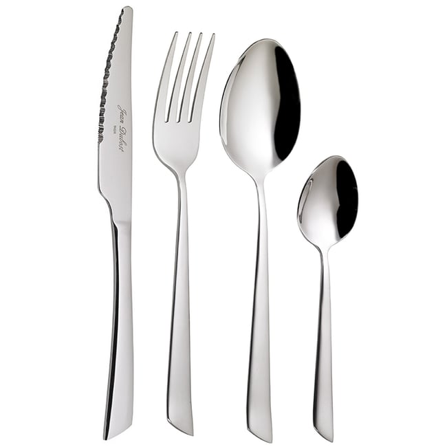 Ménagère 24 pièces Couleur argent / métallique <span itemprop=