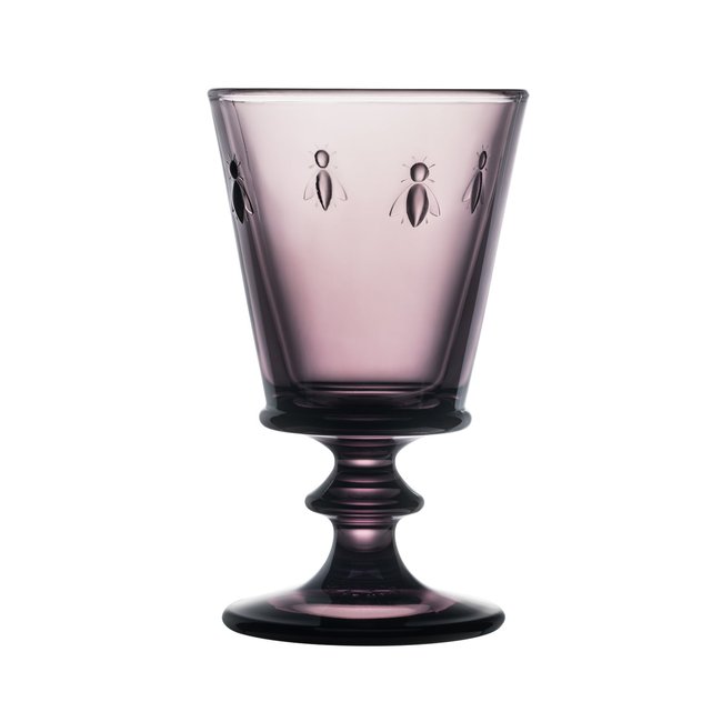 Lot de 6 verres à vin Aubergine, ABEILLE Couleur aubergine <span itemprop=