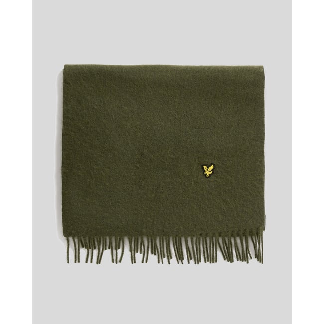 Écharpe en mélange de laine vert foncé <span itemprop=