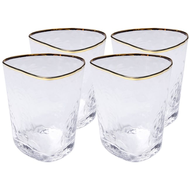 Lot de 4 verres à eau, HOMMAGE Couleur transparent <span itemprop=