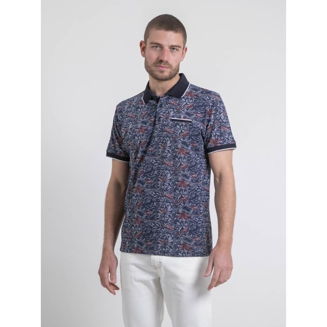 Polo Manches Courtes Pur Coton Motifs Parubol v002232 <span itemprop=