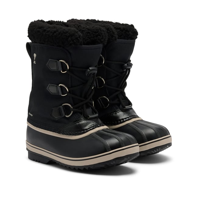 Boots après-ski fourrées imperméables YOOT PAC NYLON noir <span itemprop=