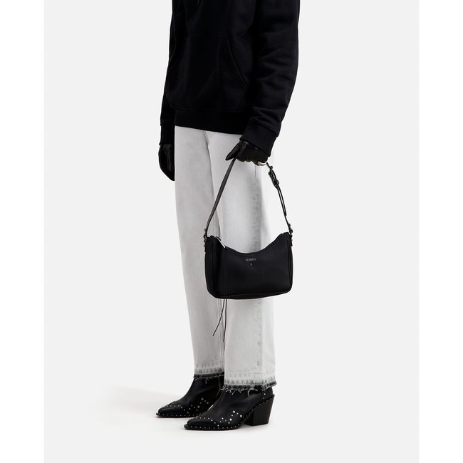 Bolso baguette de piel JADE negro <span itemprop=