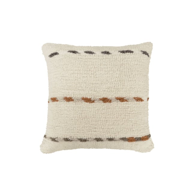 Coussin avec housse en laine Jajim NOMAD coquillage, terre cuite <span itemprop=