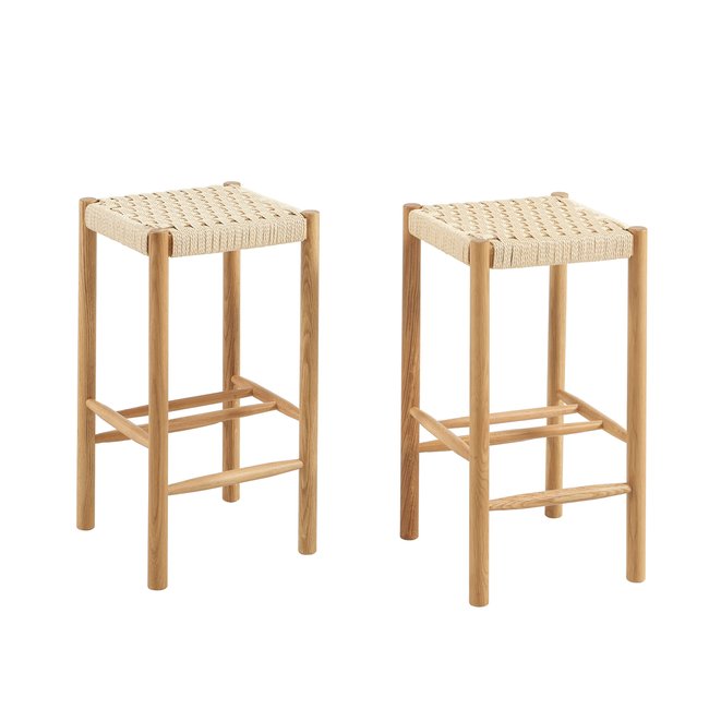 Lot de 2 tabourets en chêne ELLIO - SORELH