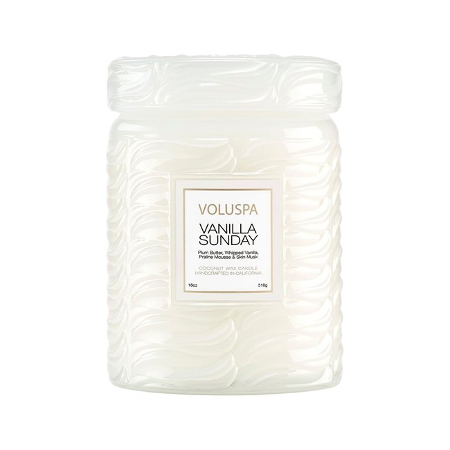 Vanilla sunday - bougie parfumée - grand modèle Couleur blanc <span itemprop=