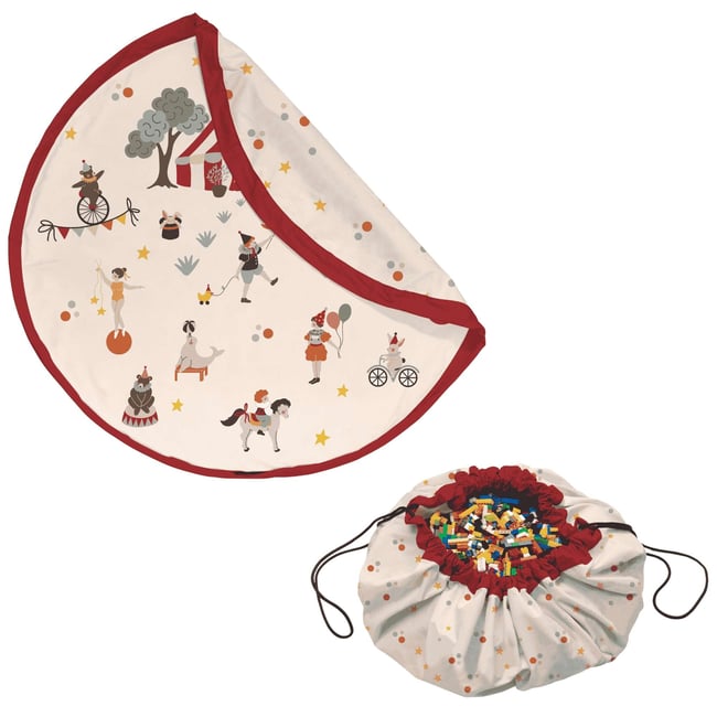 play&go - tapis de jeu & sac à jouets - circus multicolor <span itemprop=