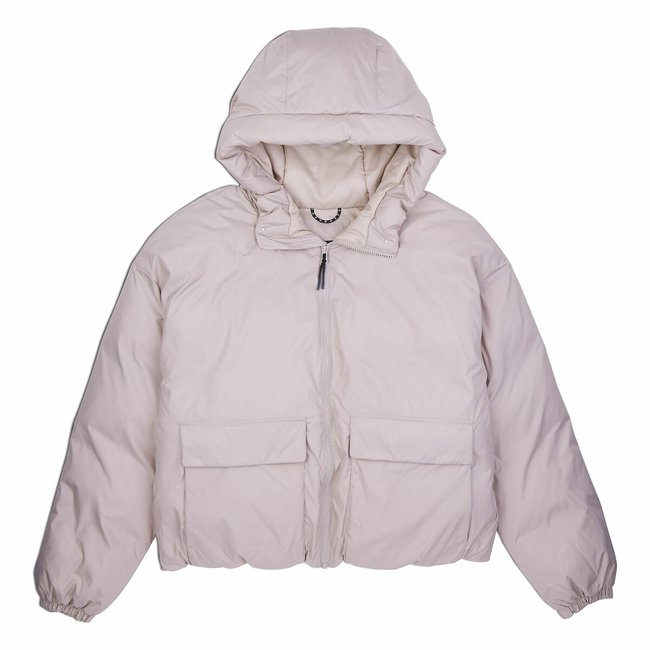 Korte donsjas met kap Short Puffer <span itemprop=