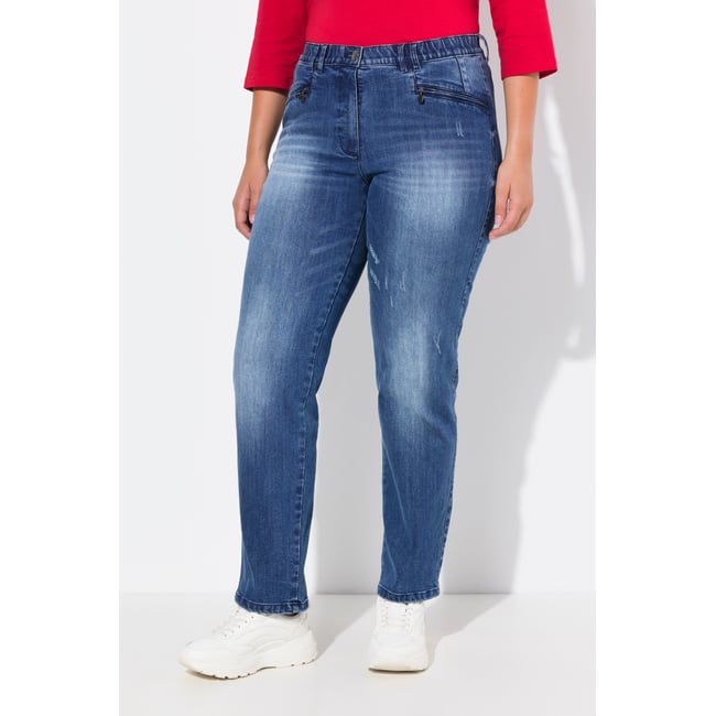 Jean Mony au look vintage jean bleu foncé <span itemprop=