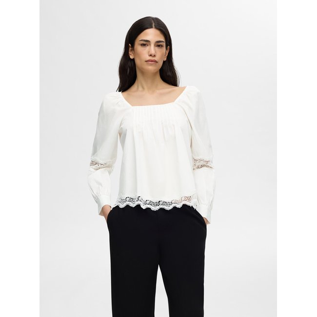 Blouse à manches longues SELECTED FEMME snow white <span itemprop=