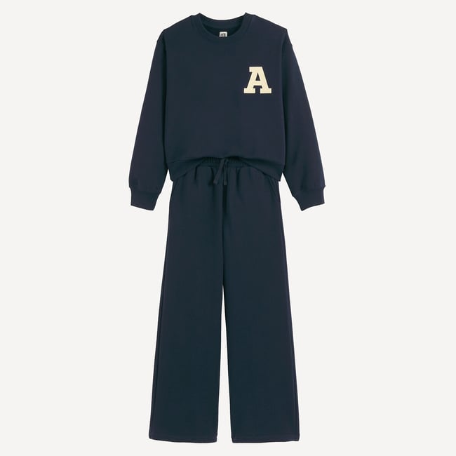 Ensemble 2 pièces, en molleton, avec sweat col rond et pantalon de jogging - LA REDOUTE COLLECTIONS