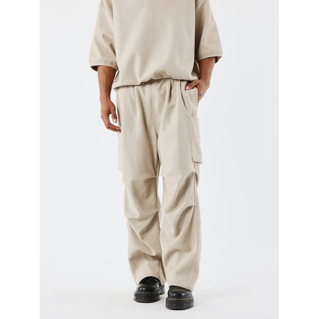 Cargo baggy ample beige <span itemprop=
