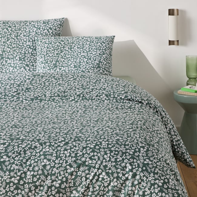 Parure de lit en coton, taie carrée, Glynis imprimé floral <span itemprop=