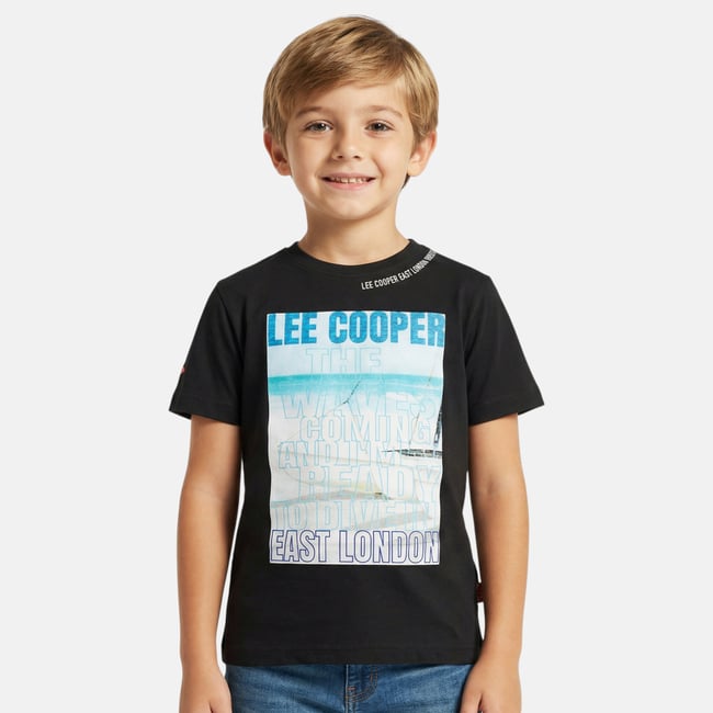 T-shirt manches courtes imprimé, col rond POLAROID - LEE COOPER