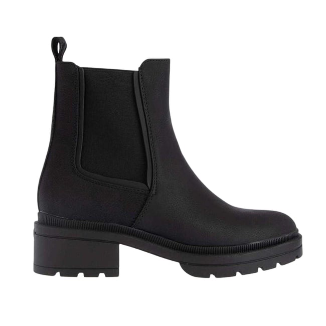 Bottines Chelsea à semelle épaisse et gousset élastiqué IGGIE noir <span itemprop=