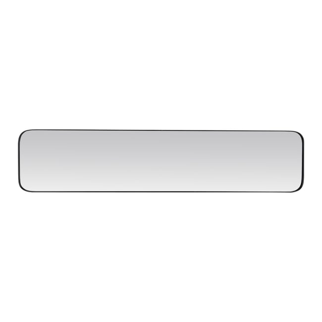Miroir rectangulaire aux bords fins 30x140cm Couleur noir <span itemprop=