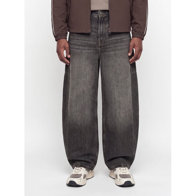 Jeans À Coupe Tonneau grey denim 1 <span itemprop=