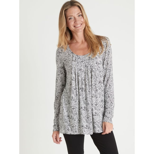 Top Tunique Manches Longues Gérard Pasquier - Taille T5 - Blanc Extensible - Occasion Très Bon état
