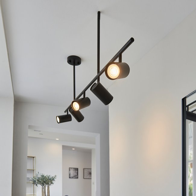 Arvid 5 Spotlight Ceiling Light, black, SO'HOME