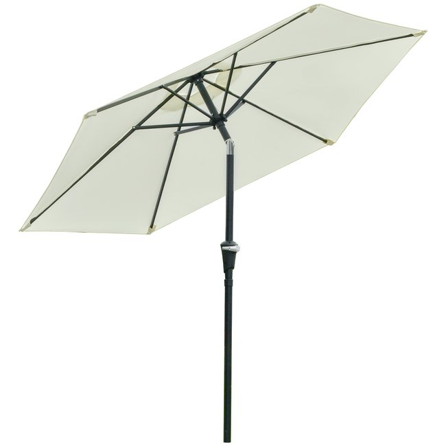 Parasol de terrasse Métal Crème beige <span itemprop=