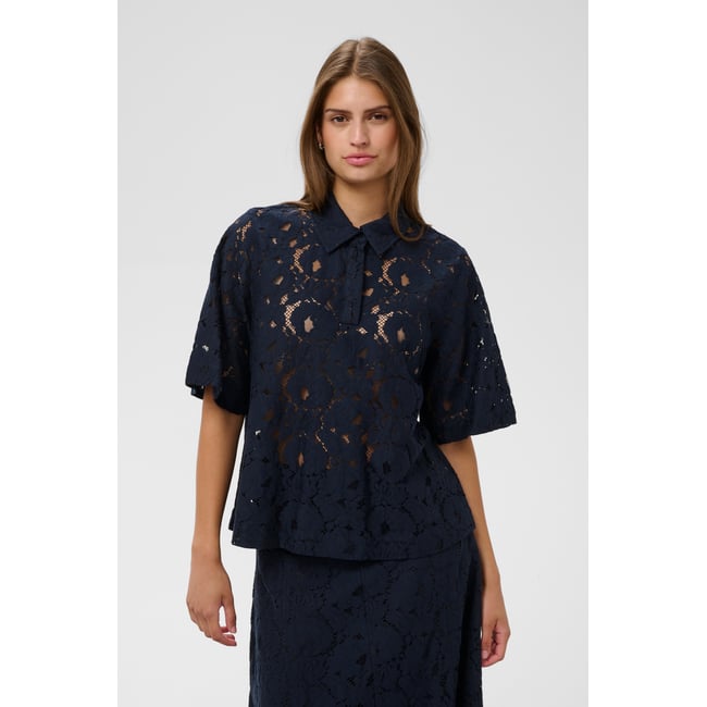 Á manches longues bleu night sky <span itemprop=