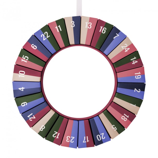 Calendrier Couronne de l'Avent Couleur multicolore <span itemprop=