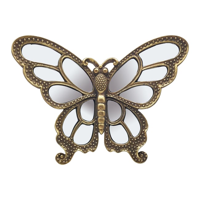 Déco murale papillon 24x18cm Couleur or <span itemprop=