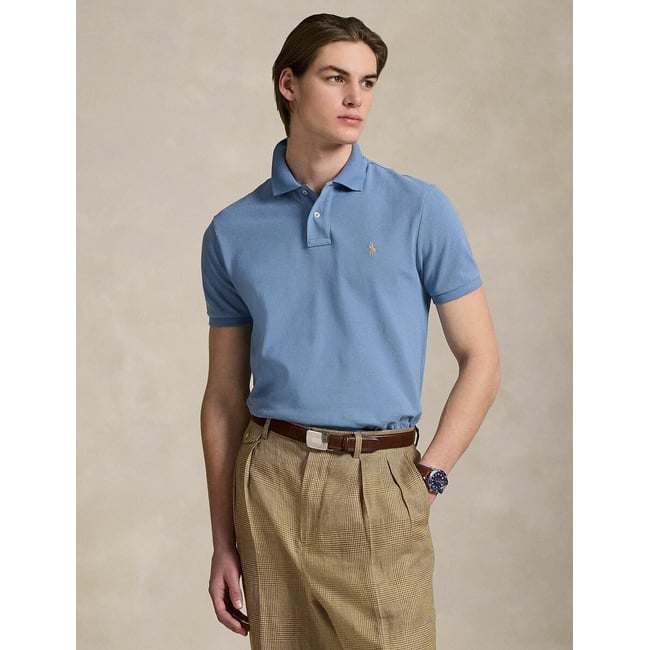 Рубашка-поло из пике, зауженная - POLO RALPH LAUREN