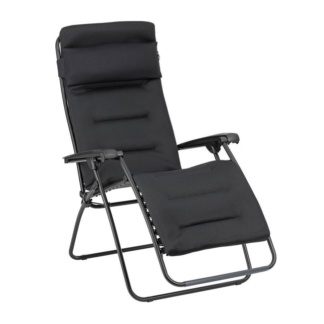 Fauteuil relax matelassé 0 gravité - RSX CLIP noir acier <span itemprop=