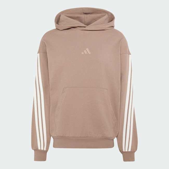 SWEAT-SHIRT À CAPUCHE TENUE ADIDAS 3 BANDES khaki six / off white <span itemprop=