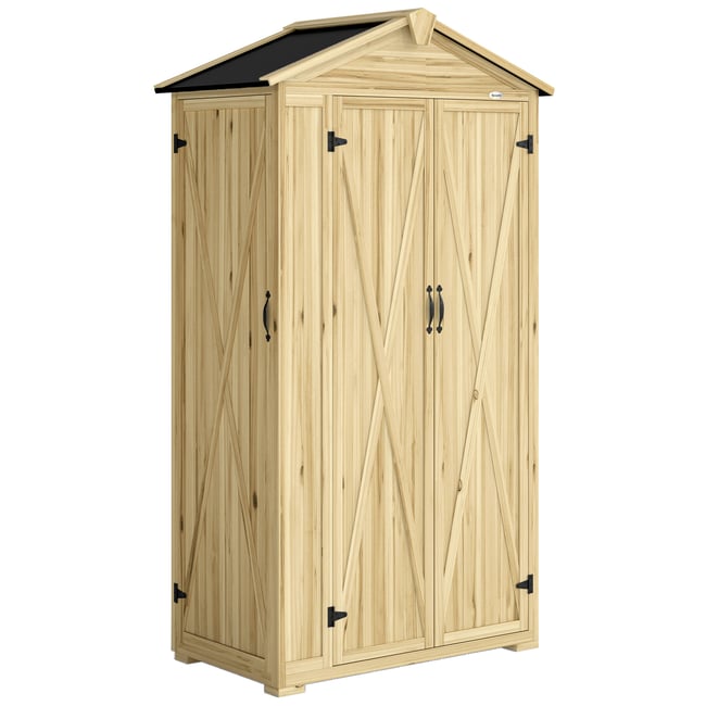 Abri de jardin Bois de sapin Bois naturel bois naturel <span itemprop=