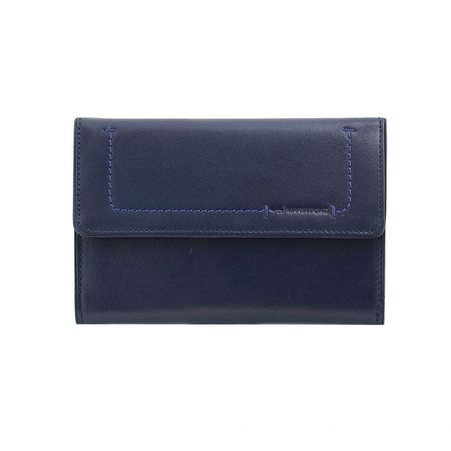 Carteira Senhora em pele LADIES YORK, Marta Ponti azul <span itemprop=
