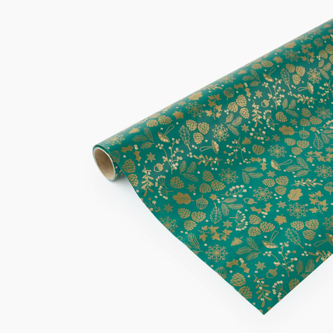 Papier cadeau, 2m vert melange <span itemprop=